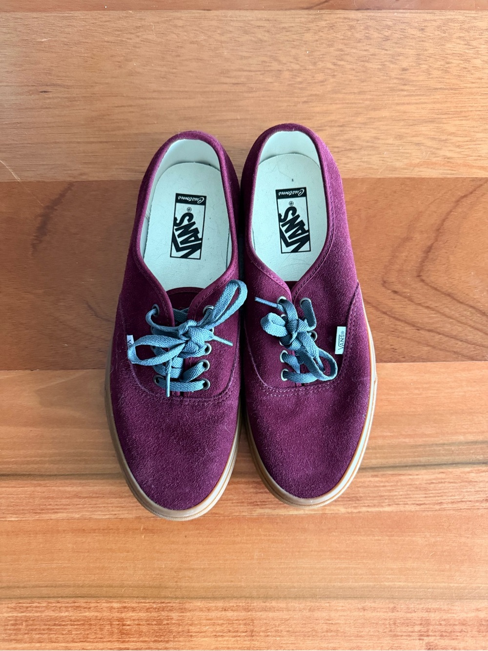 Vans Customs Authentic Suede Shoe - Burgundy